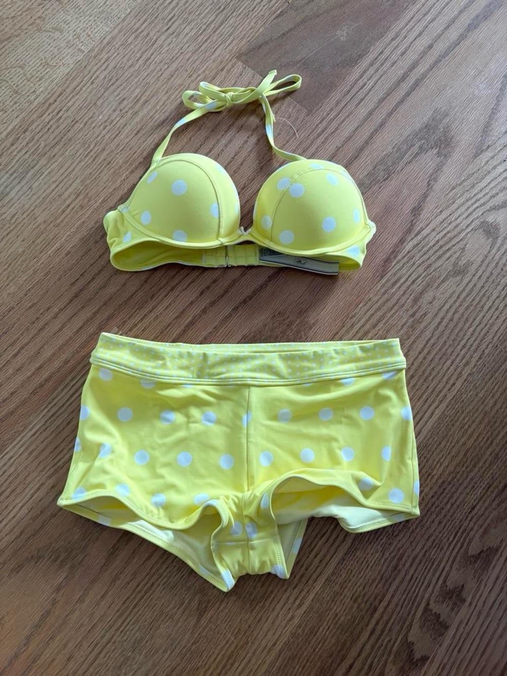 Victoria's Secret Yellow Polka Dot Bikini Bottoms